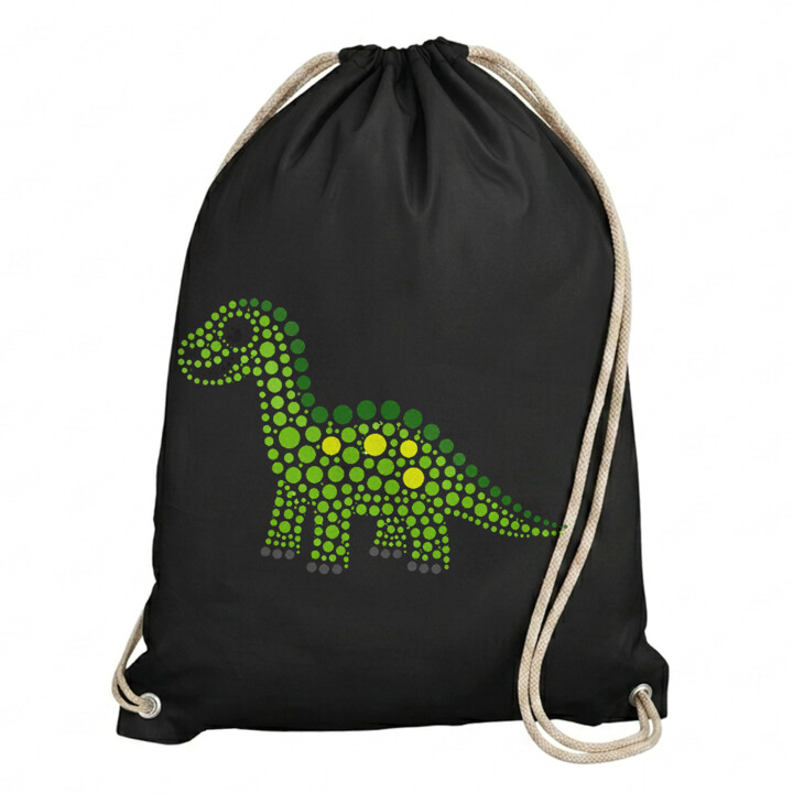 Dinozaur z kropek - dzień kropki - worko-plecak na prezent