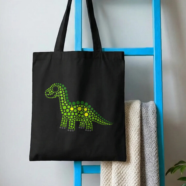Dinozaur z kropek - dzień kropki - torba na prezent