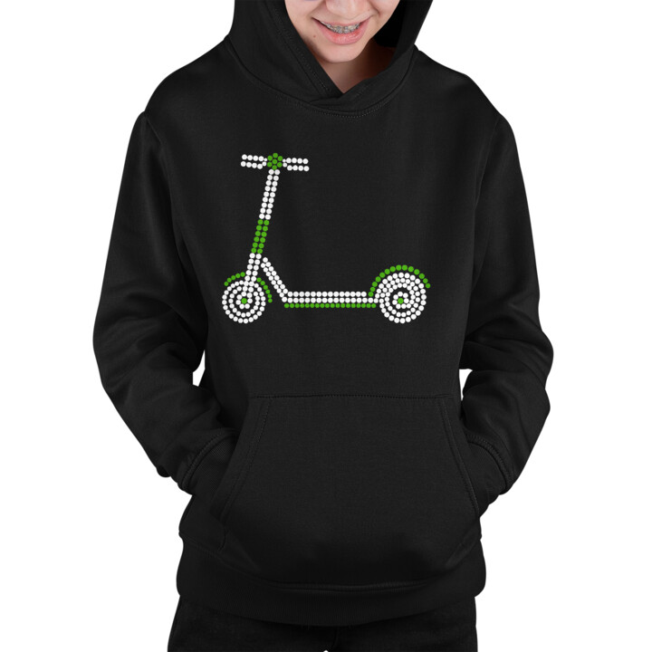 Hulajnoga z kropek - dzień kropki - dziecięca bluza na prezent