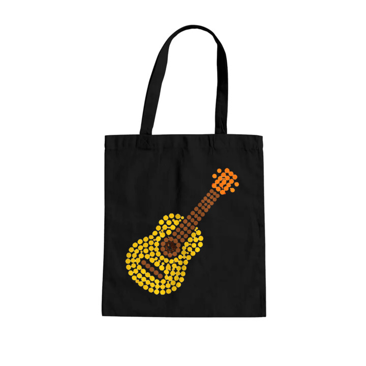 Gitara z kropek - dzień kropki - torba na prezent