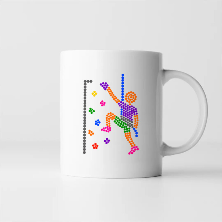 Wspinaczka z kropek - dzień kropki - kubek na prezent