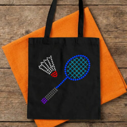 Badminton z kropek - dzień kropki - torba na prezent