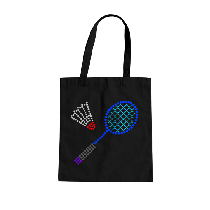 Badminton z kropek - dzień kropki - torba na prezent