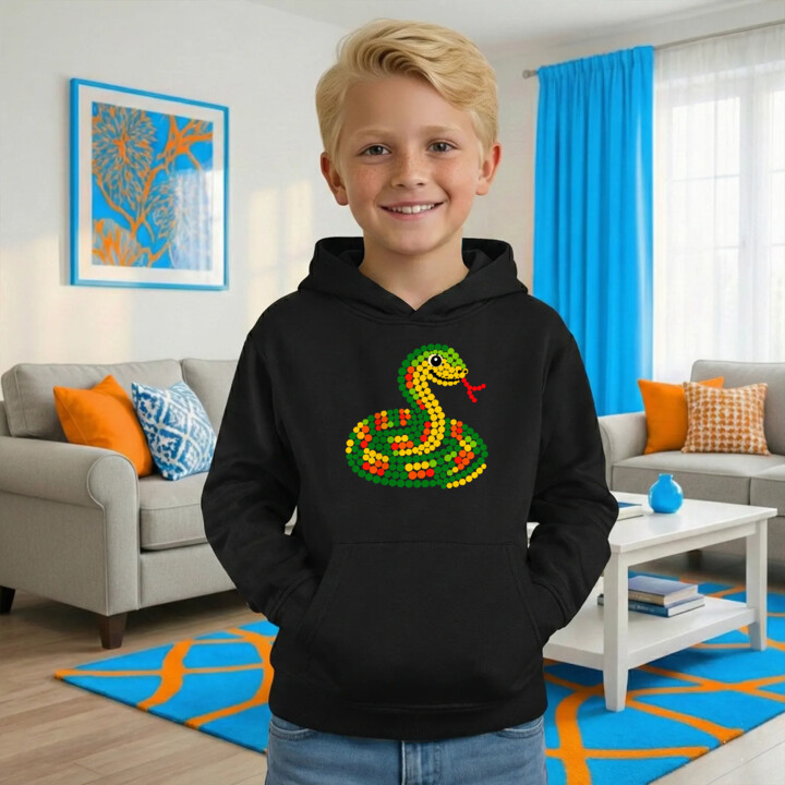 Wąż z kropek - dzień kropki - dziecięca bluza na prezent