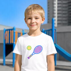 Tenis z kropek - dzień kropki - dziecięca koszulka na prezent