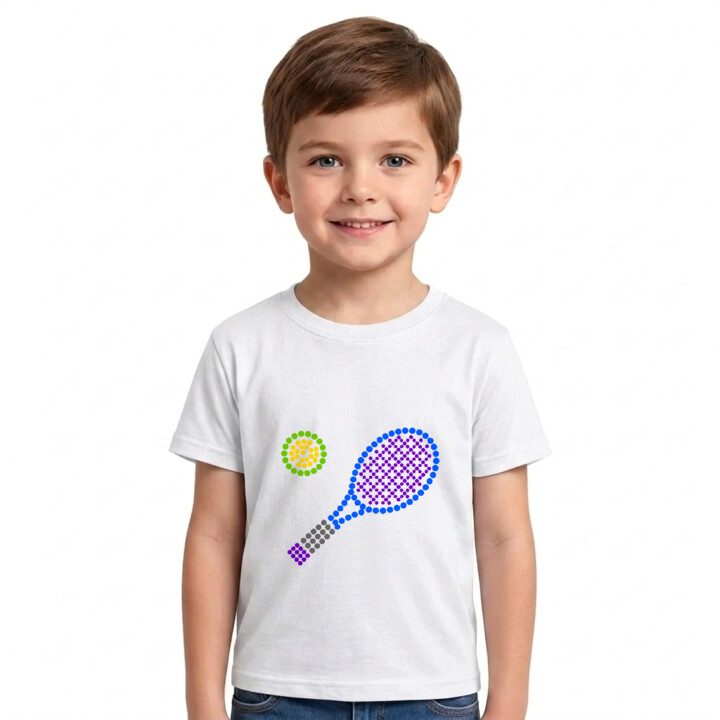 Tenis z kropek - dzień kropki - dziecięca koszulka na prezent
