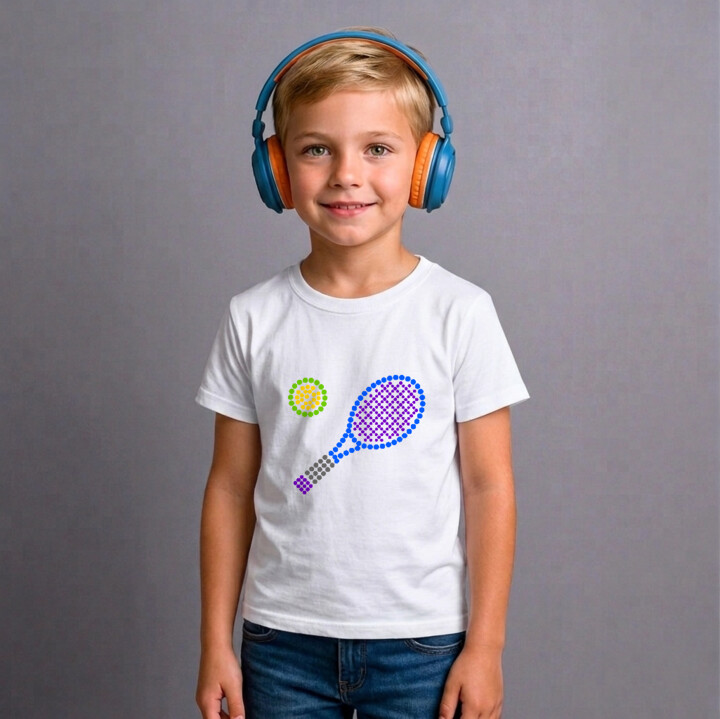 Tenis z kropek - dzień kropki - dziecięca koszulka na prezent