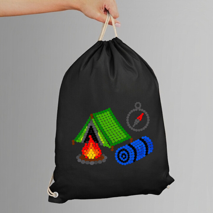 Biwak z kropek - dzień kropki - worko-plecak na prezent