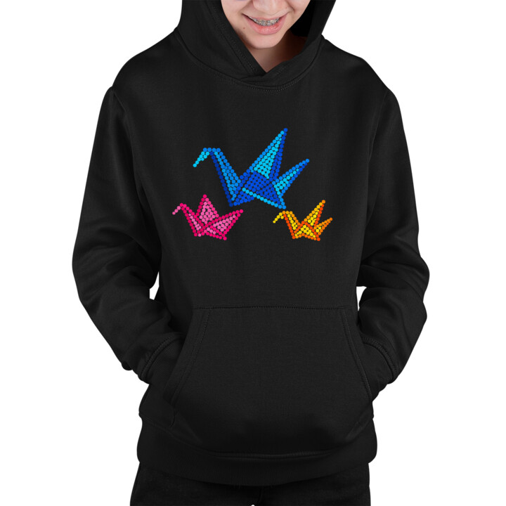 Origami z kropek - dzień kropki - dziecięca bluza na prezent