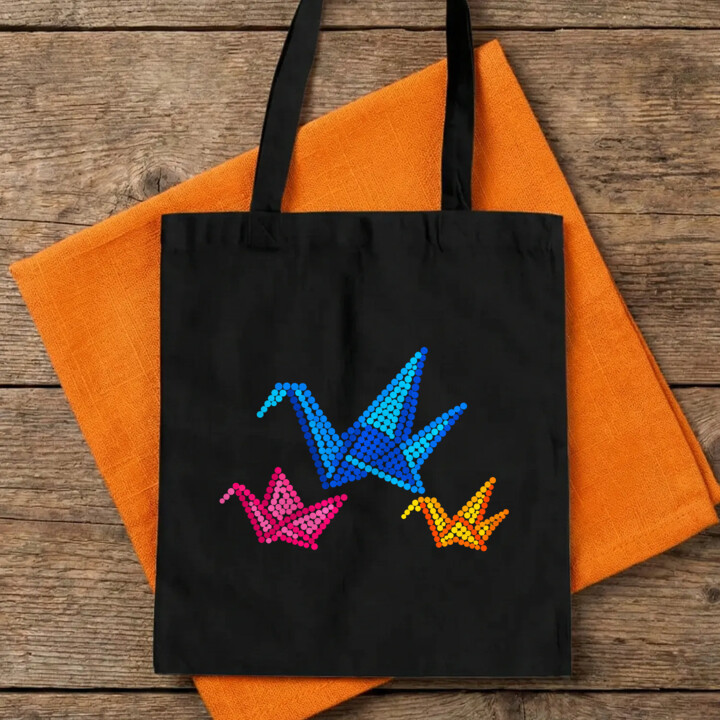 Origami z kropek - dzień kropki - torba na prezent