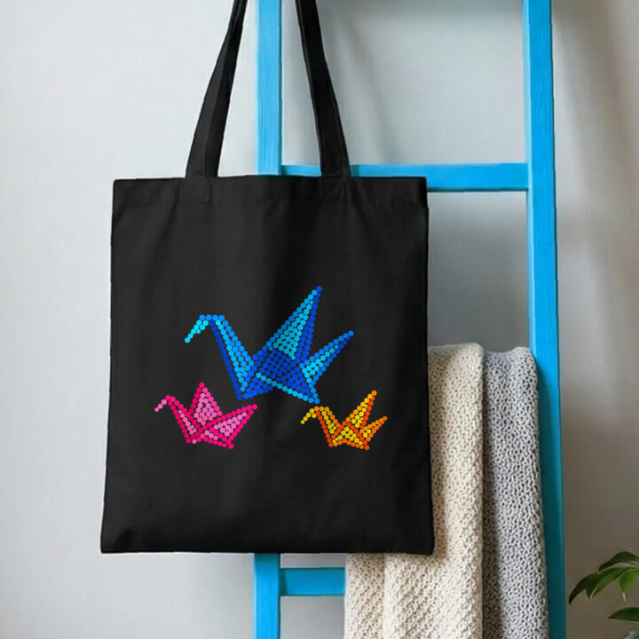 Origami z kropek - dzień kropki - torba na prezent