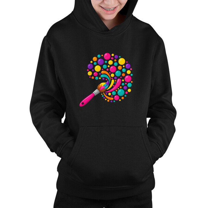 Pędzel z kropek - dzień kropki - dziecięca bluza na prezent