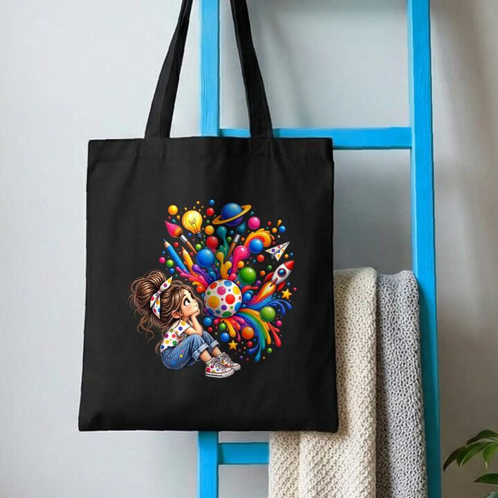 Marzenia z kropek - dzień kropki - torba na prezent
