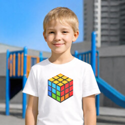 Kostka logiczna z kropek - dzień kropki - dziecięca koszulka na prezent