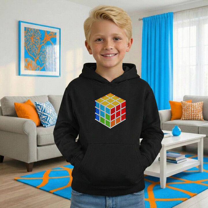 Kostka logiczna z kropek - dzień kropki - dziecięca bluza na prezent