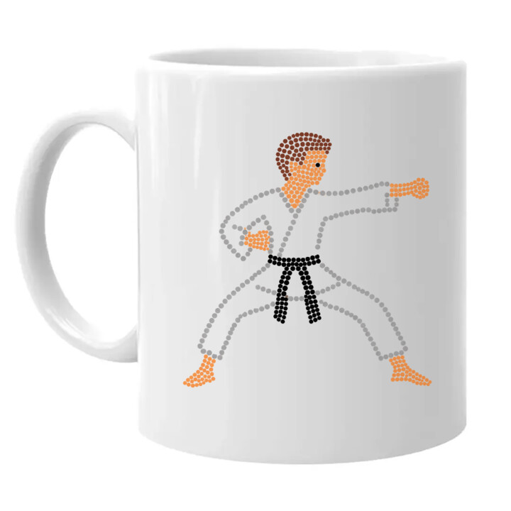 Karateka z kropek - dzień kropki - kubek na prezent