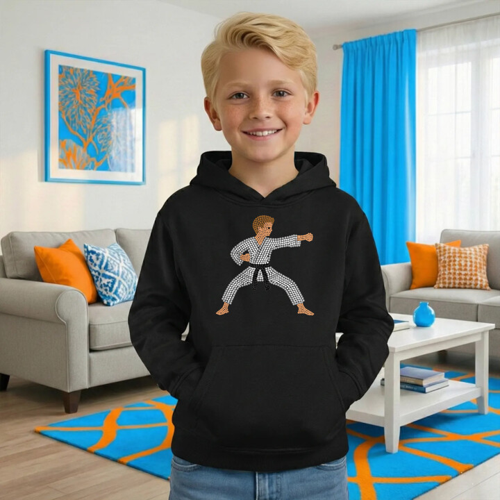 Karateka z kropek - dzień kropki - dziecięca bluza na prezent