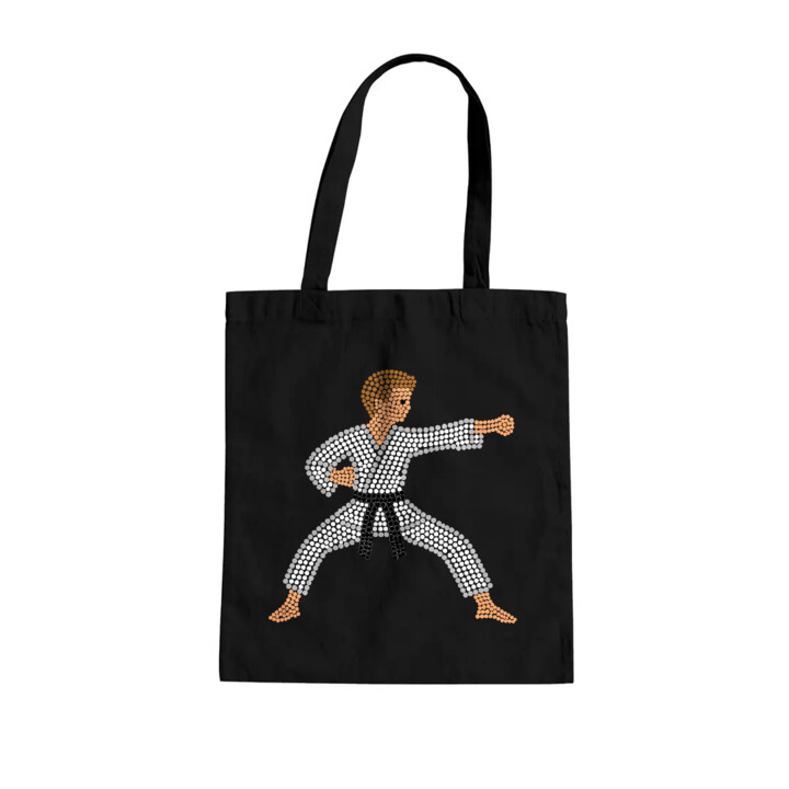 Karateka z kropek - dzień kropki - torba na prezent