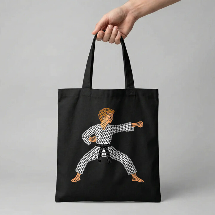 Karateka z kropek - dzień kropki - torba na prezent