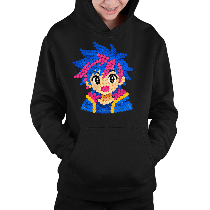 Dziewczynka anime z kropek - dzień kropki - dziecięca bluza na prezent