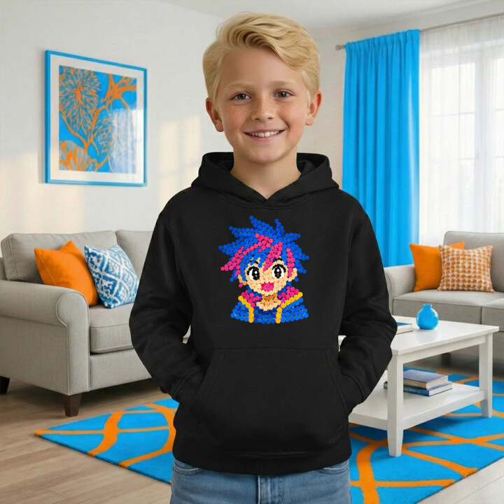 Dziewczynka anime z kropek - dzień kropki - dziecięca bluza na prezent