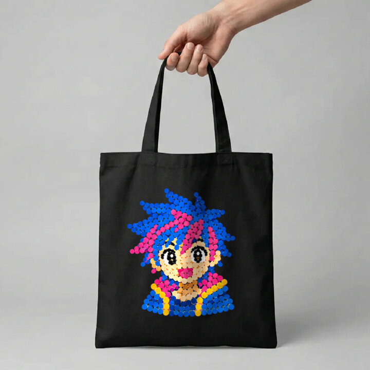 Dziewczynka anime z kropek - dzień kropki - torba na prezent