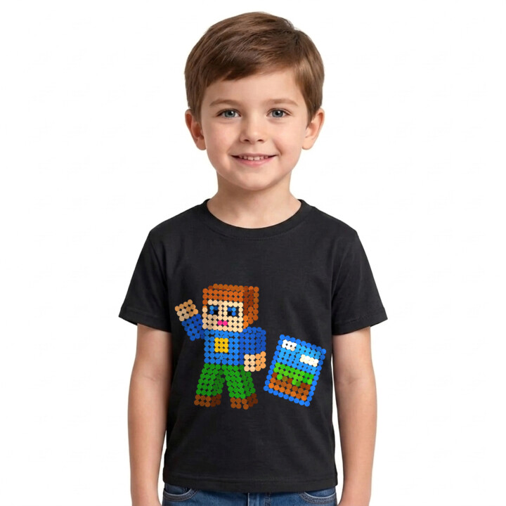 Klockowy gracz z kropek - dzień kropki - dziecięca koszulka na prezent - inspirowane Robloxem
