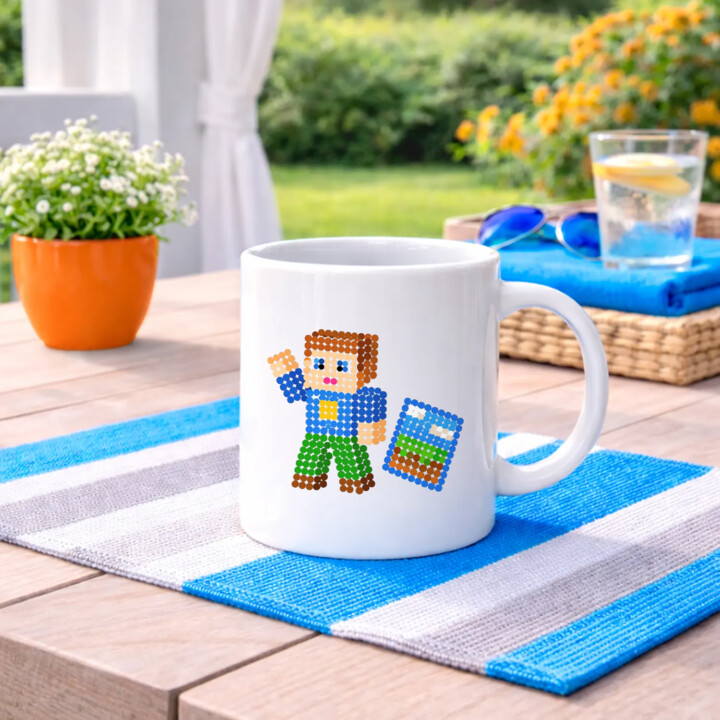 Klockowy gracz z kropek - dzień kropki - kubek na prezent - inspirowane Robloxem