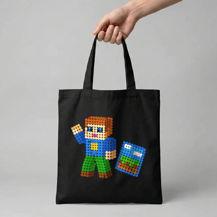 Klockowy gracz z kropek - dzień kropki - torba na prezent - inspirowane Robloxem