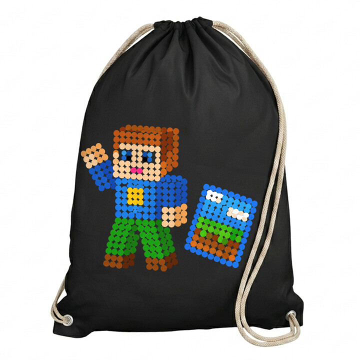 Klockowy gracz z kropek - dzień kropki - worko-plecak na prezent - inspirowane Robloxem
