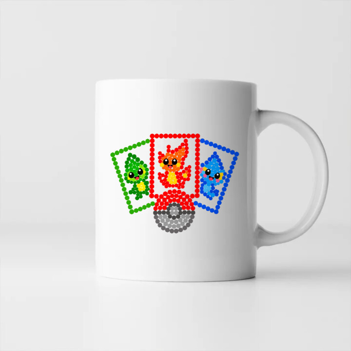 Karty kolekcjonerskie z kropek - dzień kropki - kubek na prezent - inspirowane Pokémonami