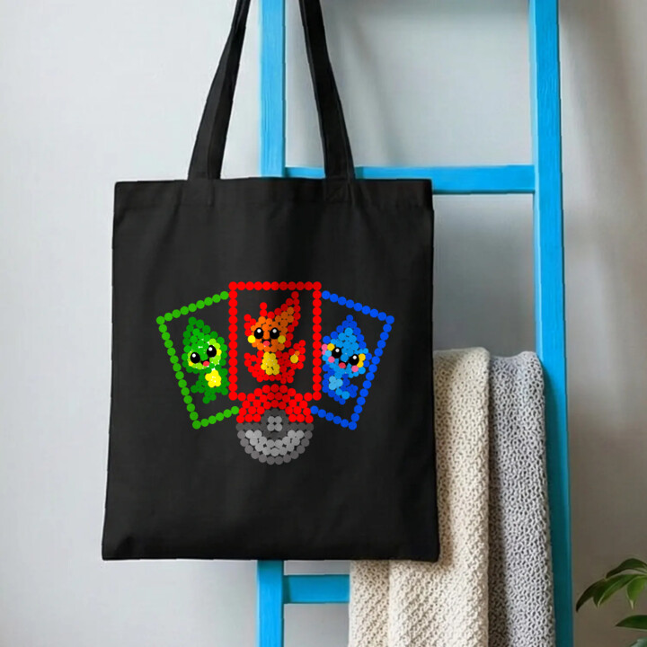 Karty kolekcjonerskie z kropek - dzień kropki - torba na prezent - inspirowane Pokémonami