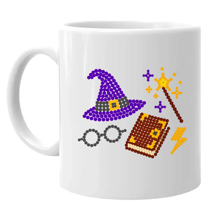 Magia i czary z kropek - dzień kropki - kubek na prezent - inspirowane Harrym Potterem