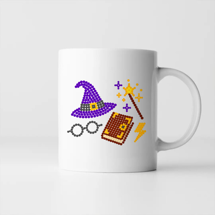 Magia i czary z kropek - dzień kropki - kubek na prezent - inspirowane Harrym Potterem