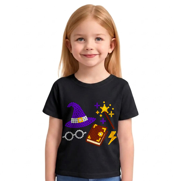 Magia i czary z kropek - dzień kropki - dziecięca koszulka na prezent - inspirowane Harrym Potterem
