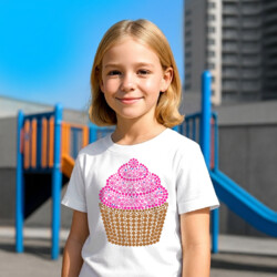 Babeczka z kropek - dzień kropki - dziecięca koszulka na prezent