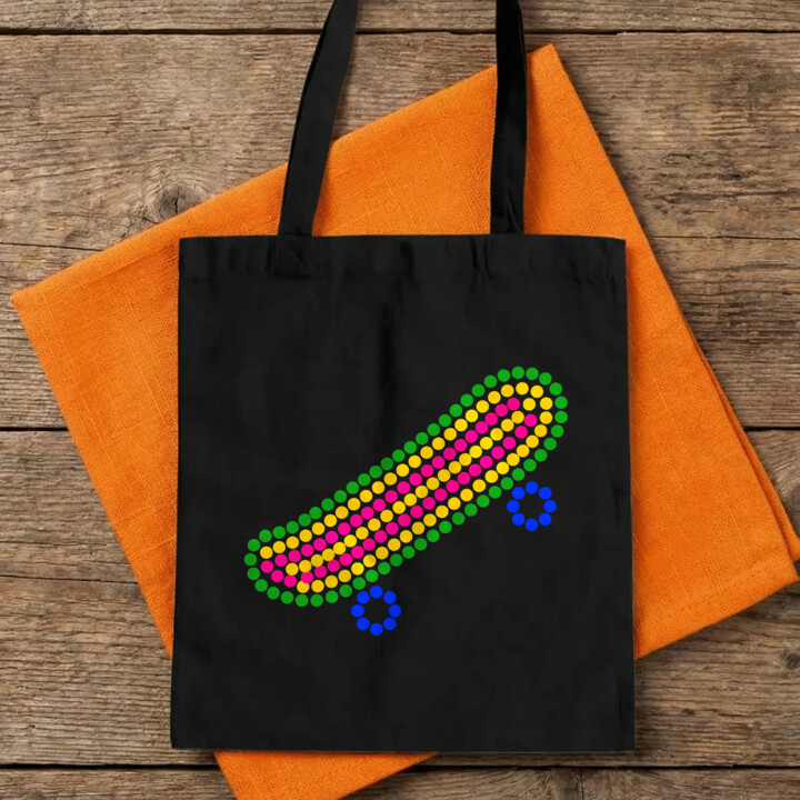 Deskorolka z kropek - dzień kropki - torba na prezent