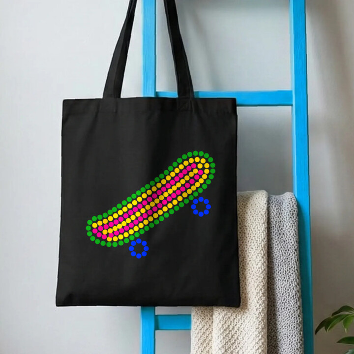 Deskorolka z kropek - dzień kropki - torba na prezent