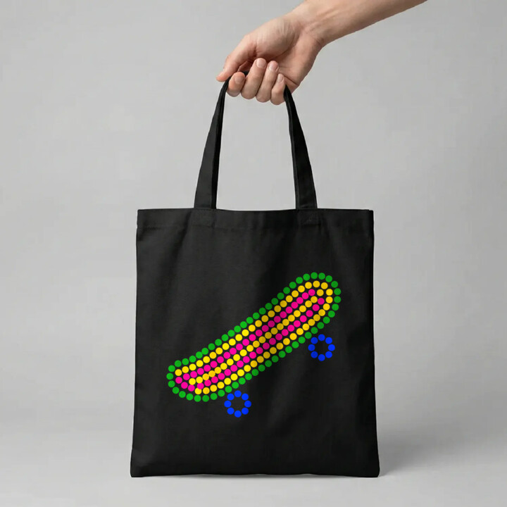 Deskorolka z kropek - dzień kropki - torba na prezent