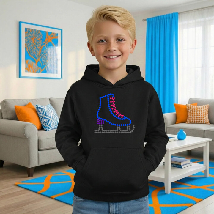 Łyżwy z kropek - dzień kropki - dziecięca bluza na prezent