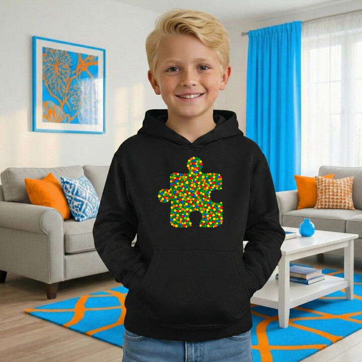Puzzle z kropek - dzień kropki - dziecięca bluza na prezent