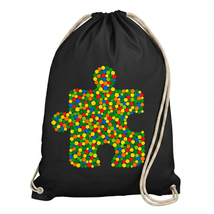 Puzzle z kropek - dzień kropki - worko-plecak na prezent