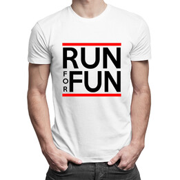 Run For Fun - męska koszulka z nadrukiem