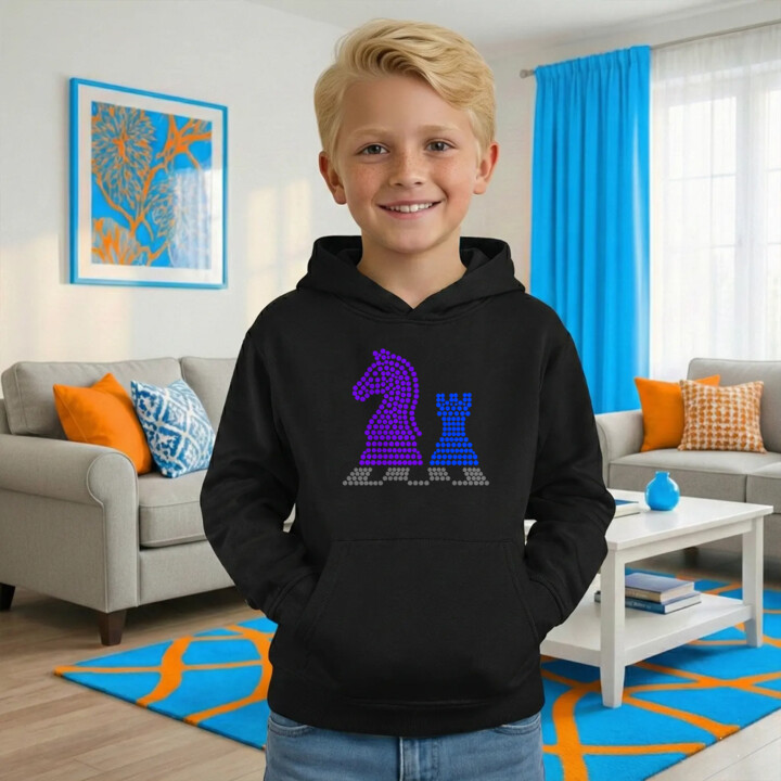 Szachy z kropek - dzień kropki - dziecięca bluza na prezent