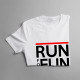 Run For Fun - męska koszulka z nadrukiem