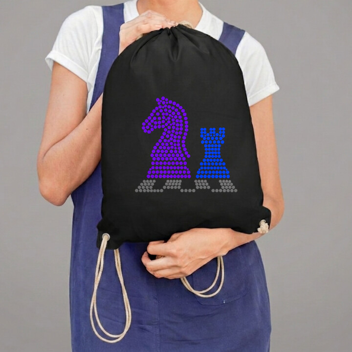 Szachy z kropek - dzień kropki - worko-plecak na prezent