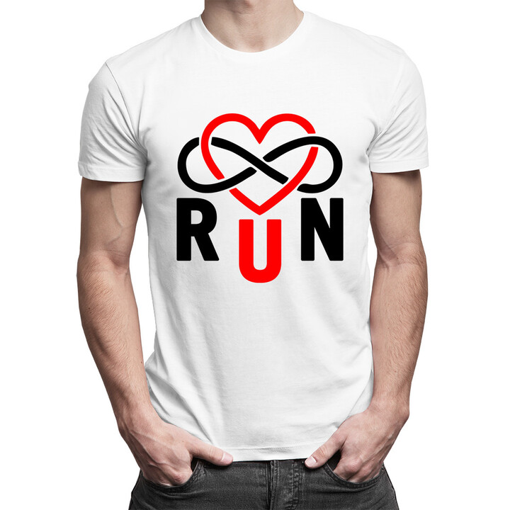Run Infinity - męska koszulka z nadrukiem