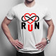 Run Infinity - męska koszulka z nadrukiem