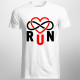 Run Infinity - męska koszulka z nadrukiem