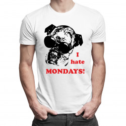 I hate Mondays - męska koszulka z nadrukiem